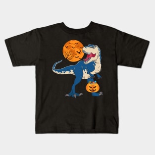 Halloween For Boys Girls Kids Dinosaur T rex Mummy Pumpkin Kids T-Shirt